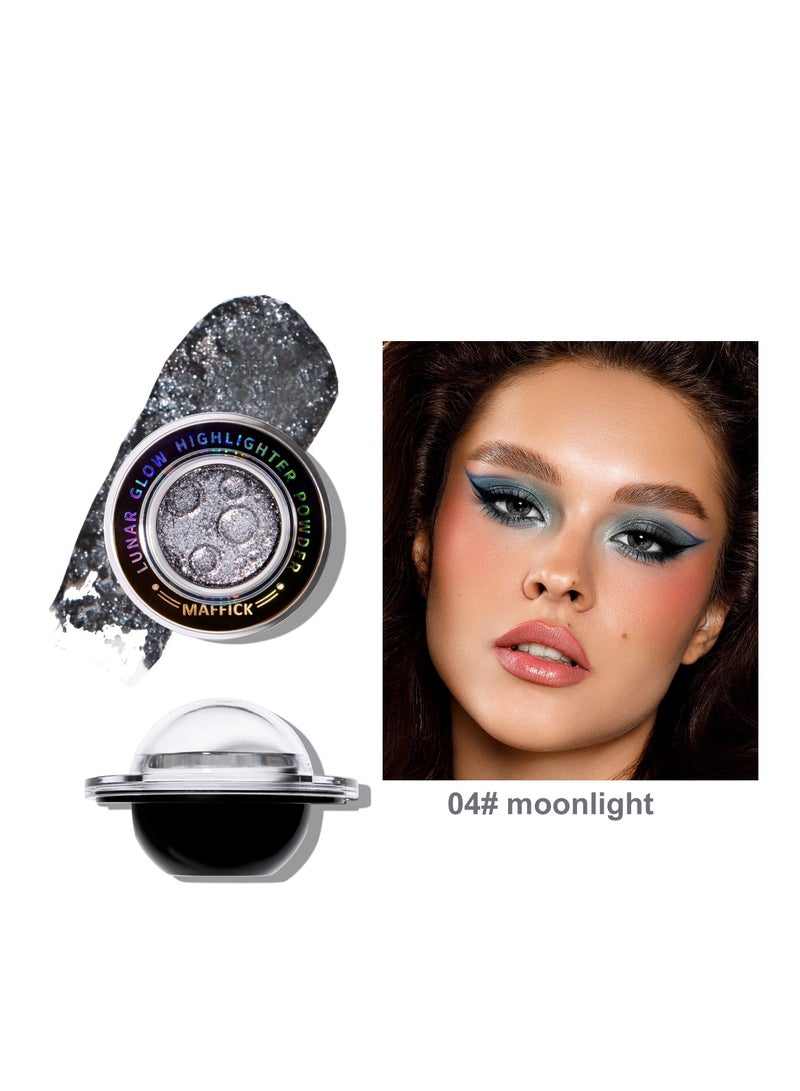 Maffick Highligher  highlighting Powder - Shimmer Face Makeup Compact for a Natural Glow
