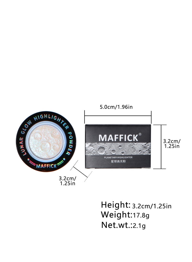 Maffick Highligher  highlighting Powder - Shimmer Face Makeup Compact for a Natural Glow