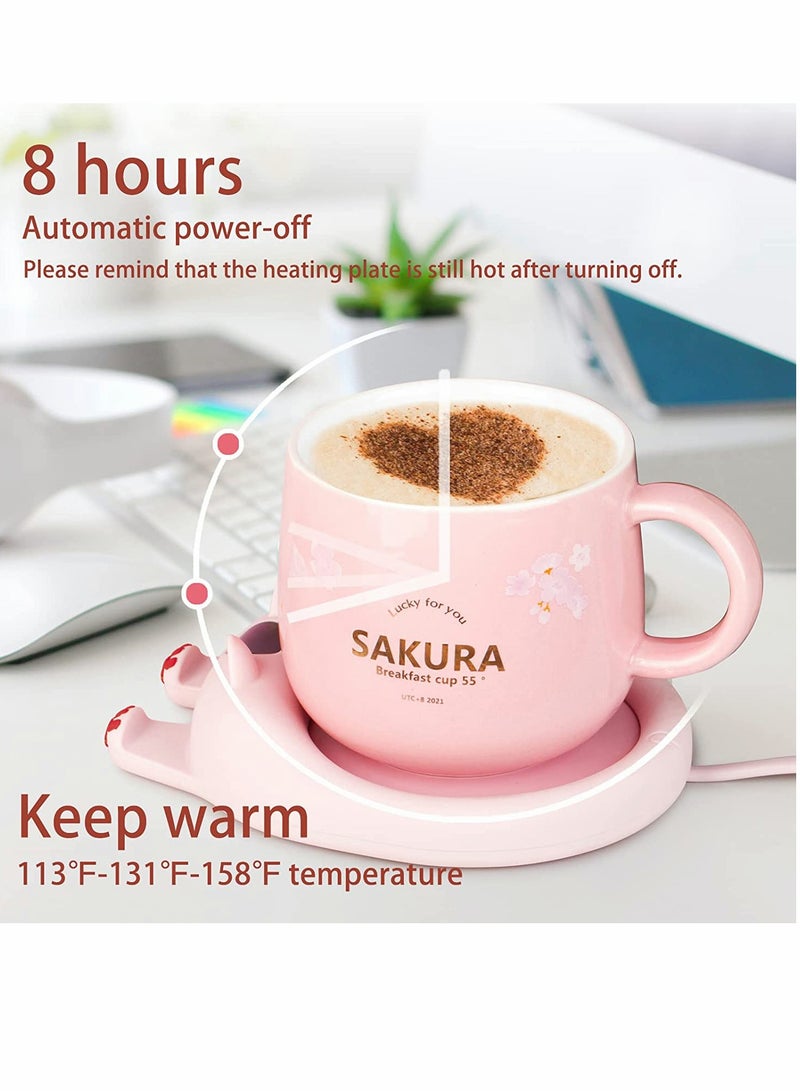 Coffee Warmer, Coffee Accessories, for Desk Coffee Cup Warmer Smart Warmer, 3 Temperature Setting, Heating Plate Warmer , for Coffee Tea Water Milk, Auto Shut Off (Not Include Cup)