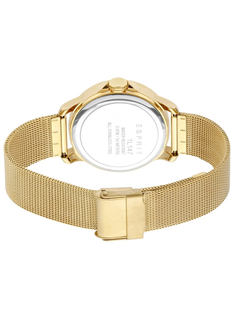 Esprit Stainless Steel Analog Women's Watch With Gold Stainless Steel ES1L147M0085