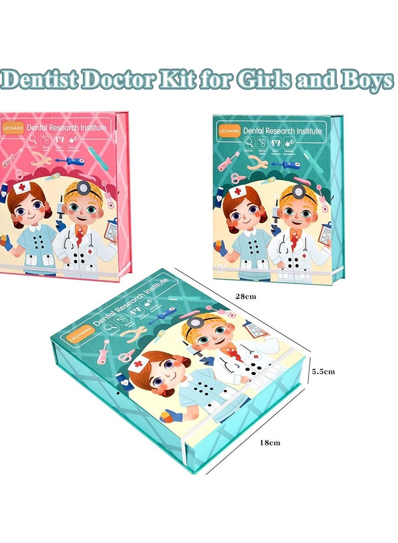 Children's Wooden Doctor Toy Set, Pretend Oral Dentistry Little Doctor Nurse Toy Set, Role-playing Educational Learning, Educational Games for Boys and Girls