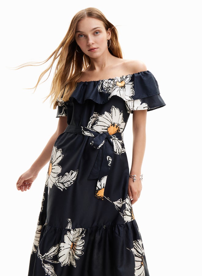 Daisy Ruffle Midi Dress