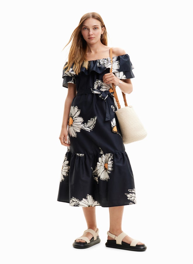 Daisy Ruffle Midi Dress