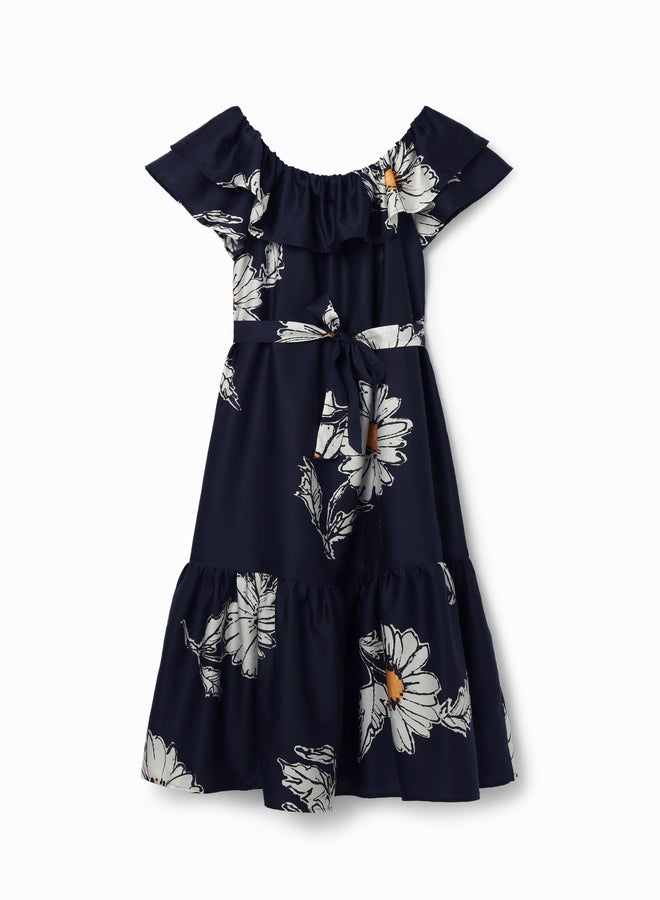 Daisy Ruffle Midi Dress