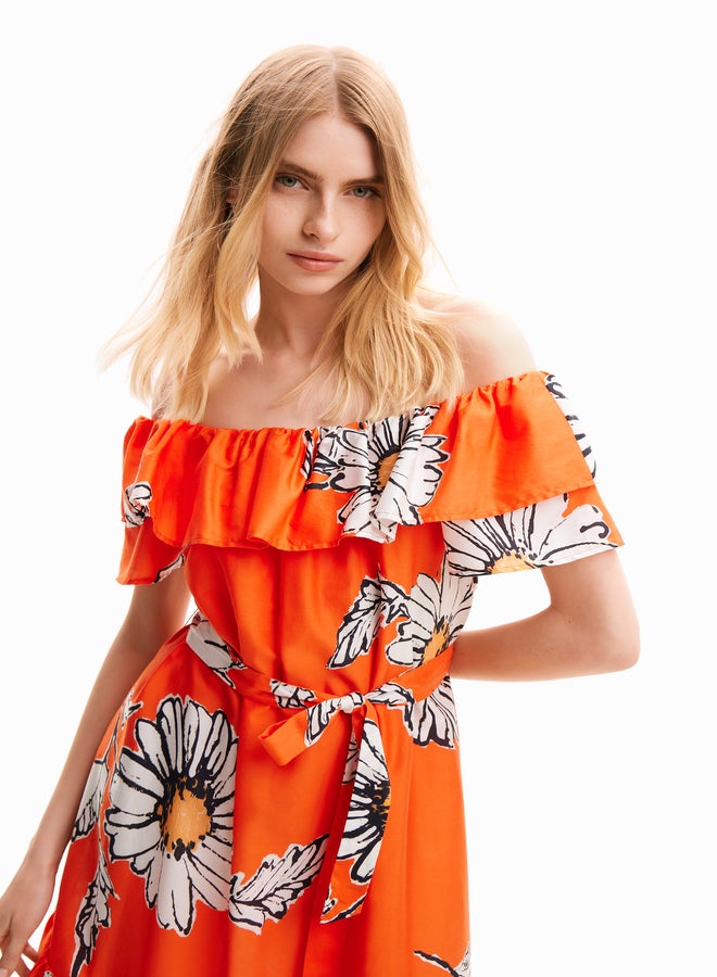 Daisy Ruffle Midi Dress