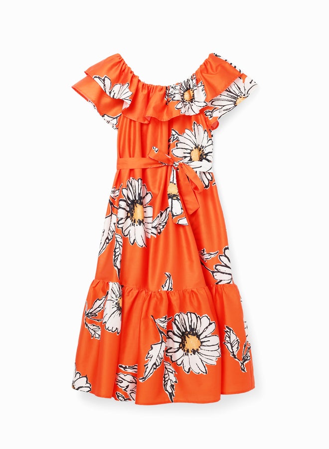 Daisy Ruffle Midi Dress