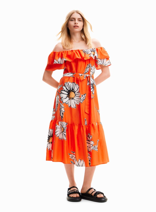 Daisy Ruffle Midi Dress