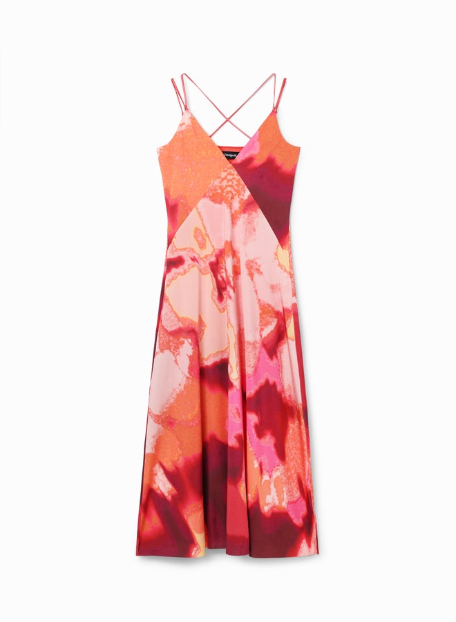 Out-Of-Focus Midi Slip Dress