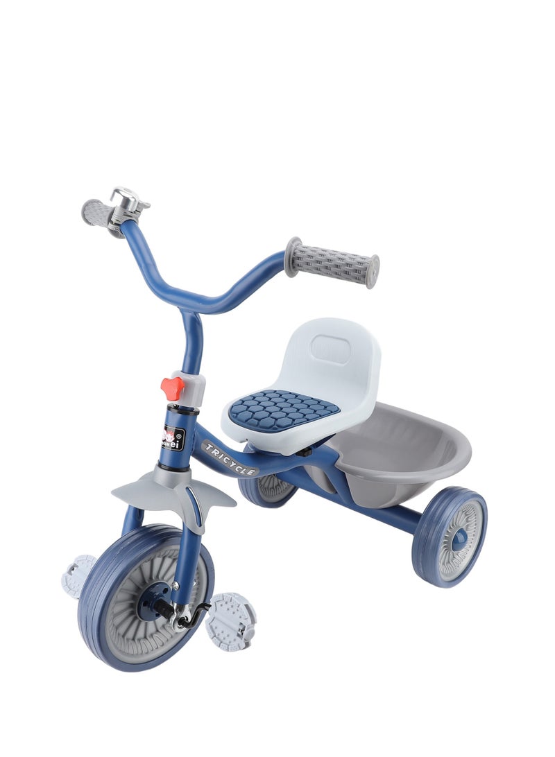 Toddler Tricycle to Avoid Rollover, Anti-Skid, Silent Wheel Adjustment Chair, Children's Tricycle Toy, 40kg Load-Bearing Blue