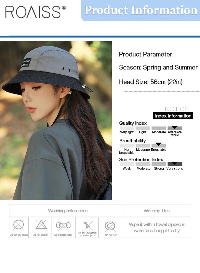 Women's Quick-drying Sunshade Bucket Hat, UV Protection Breathable Sun Hat, Summer Beach Outdoor Hat Garden Fishing Hiking