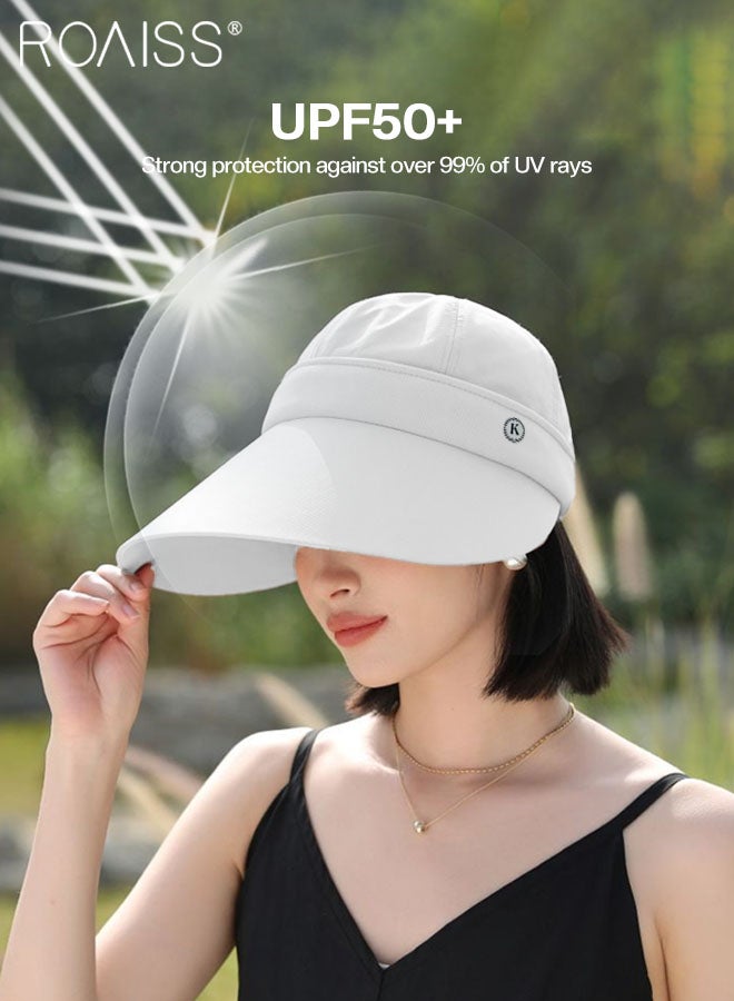 Women's Detachable Zippered Large-brimmed Sun Hat, UPF 50+ Breathable and Quick-dryingt, Summer Outdoor Garden Fishing Hiking, Adjustable Size