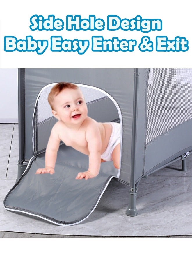 Multifunctional Portable Folding Crib And Playbed Ideal For Newborns And Toddlers With Travel Carry Bag