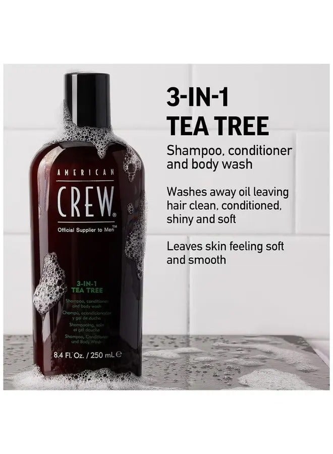 American Crew 3in1 Tea Tree Shampoo, 1000ml