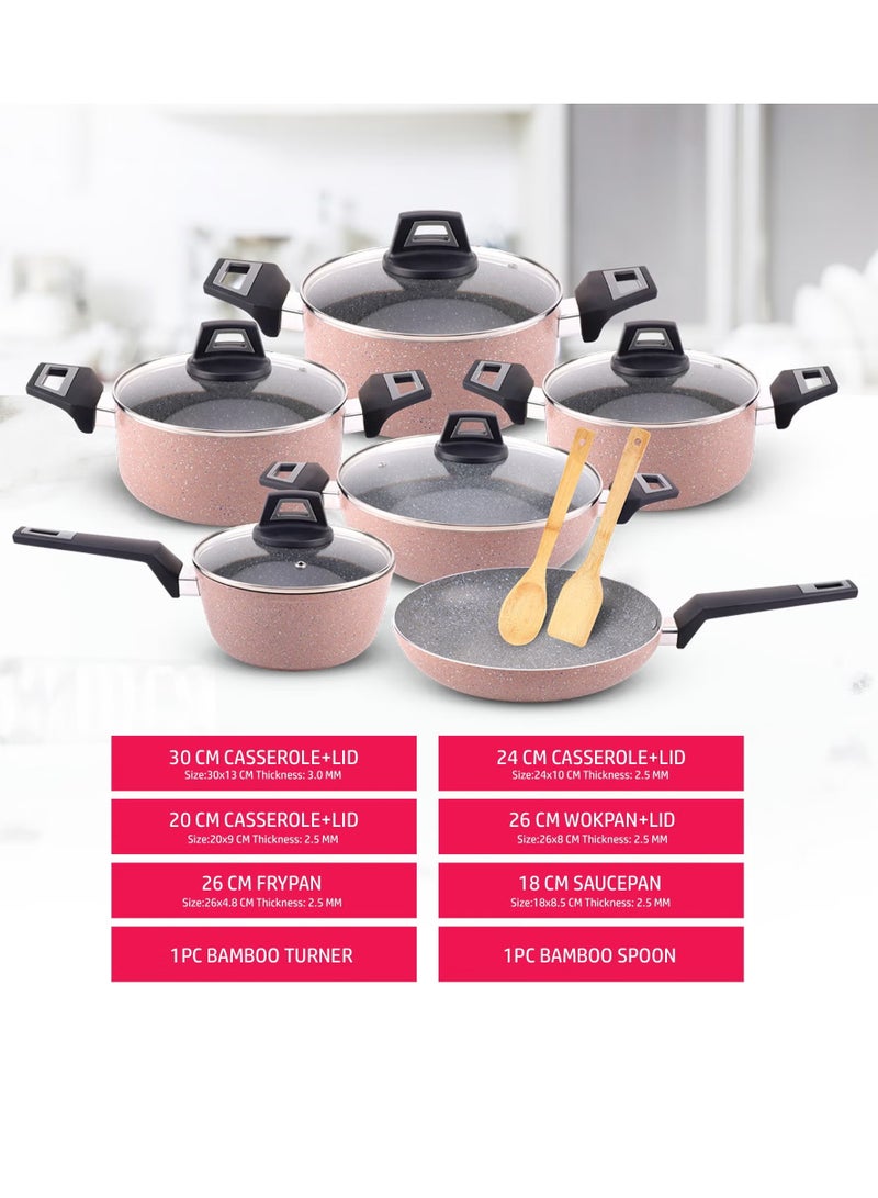 DelCasa Emerald 13 Piece Non-Stick Cookware Set DC2283