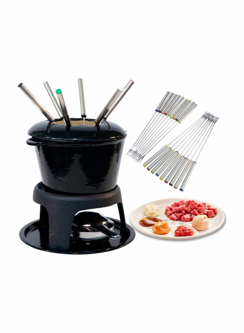 Marshmallow Roasting Sticks Stainless Steel Fondue Forks with Heat Resistant Handle for Chocolate Fountain Cheese Fondue Set of 12