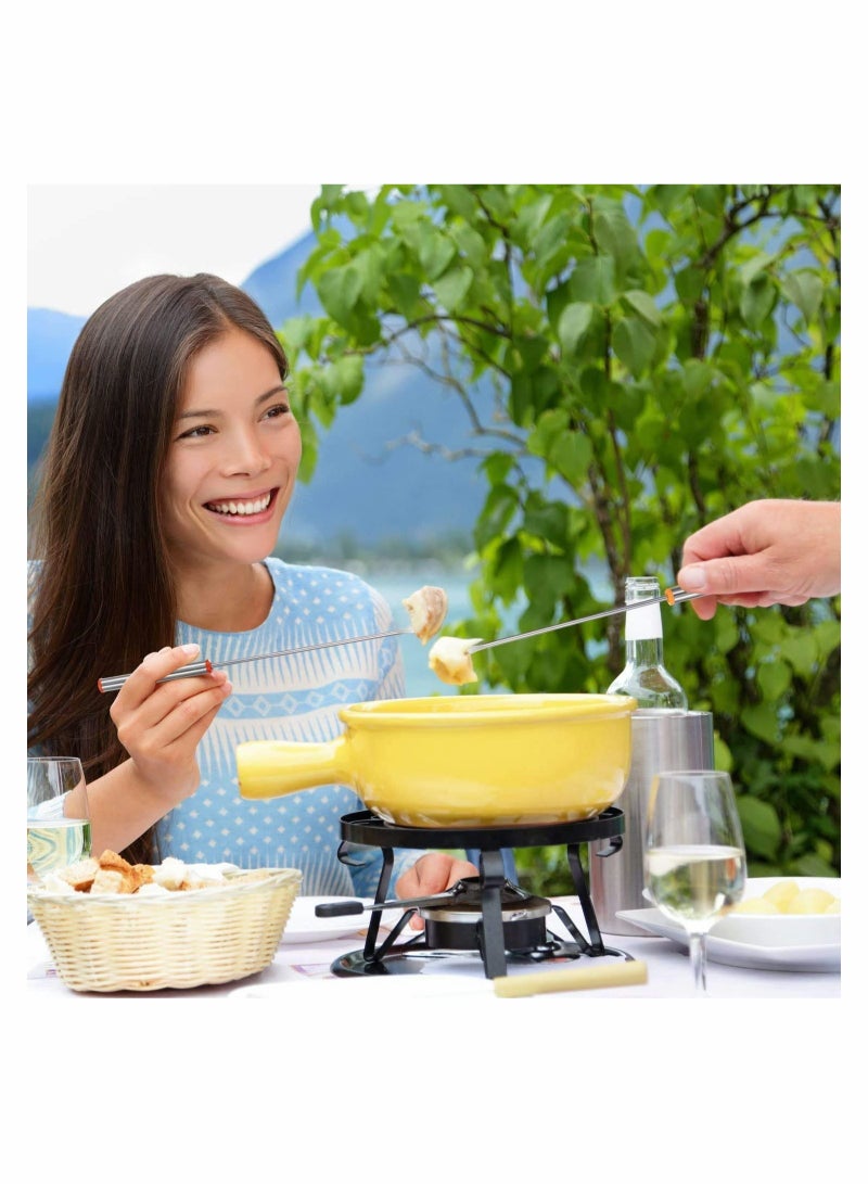 Marshmallow Roasting Sticks Stainless Steel Fondue Forks with Heat Resistant Handle for Chocolate Fountain Cheese Fondue Set of 12