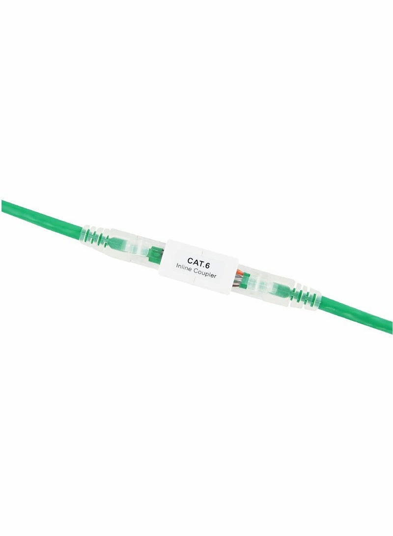 RJ45 Coupler, Ethernet Coupler, RJ45 Connector for Cat5e/Cat6/Cat7 Ethernet Cable, Extender Adapter Female to Female, Mini Type, 10Pack (White)