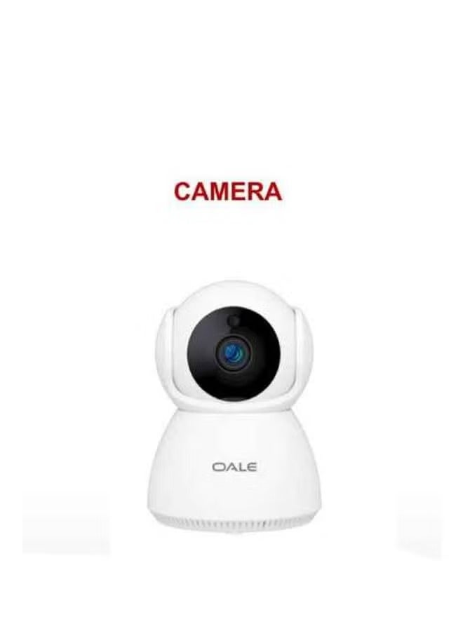 iHome 01 Security Camera Dual Track Audio Support Night Vision Motion Detect Security Camera 360 Full View Two Way Real Time Voice Calling Camera White