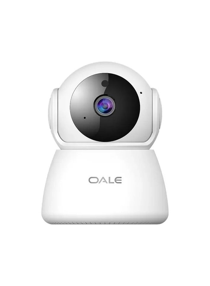 iHome 01 Security Camera Dual Track Audio Support Night Vision Motion Detect Security Camera 360 Full View Two Way Real Time Voice Calling Camera White