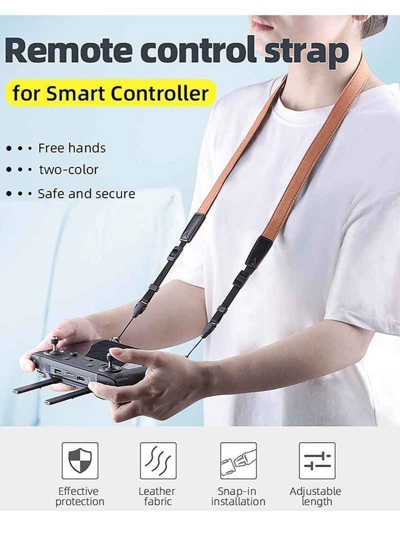 Neck Lanyard for DJI Smart Controller Mavic 2 Accessories for Mavic Air 2 Air 2S Mini 3 PRO Accessories with Screen Remote Controller Shoulder Neck Tape Screws (Brown)