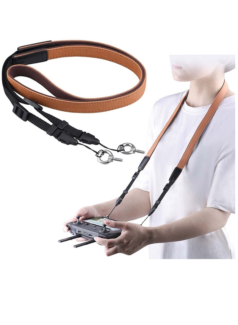 Neck Lanyard for DJI Smart Controller Mavic 2 Accessories for Mavic Air 2 Air 2S Mini 3 PRO Accessories with Screen Remote Controller Shoulder Neck Tape Screws (Brown)