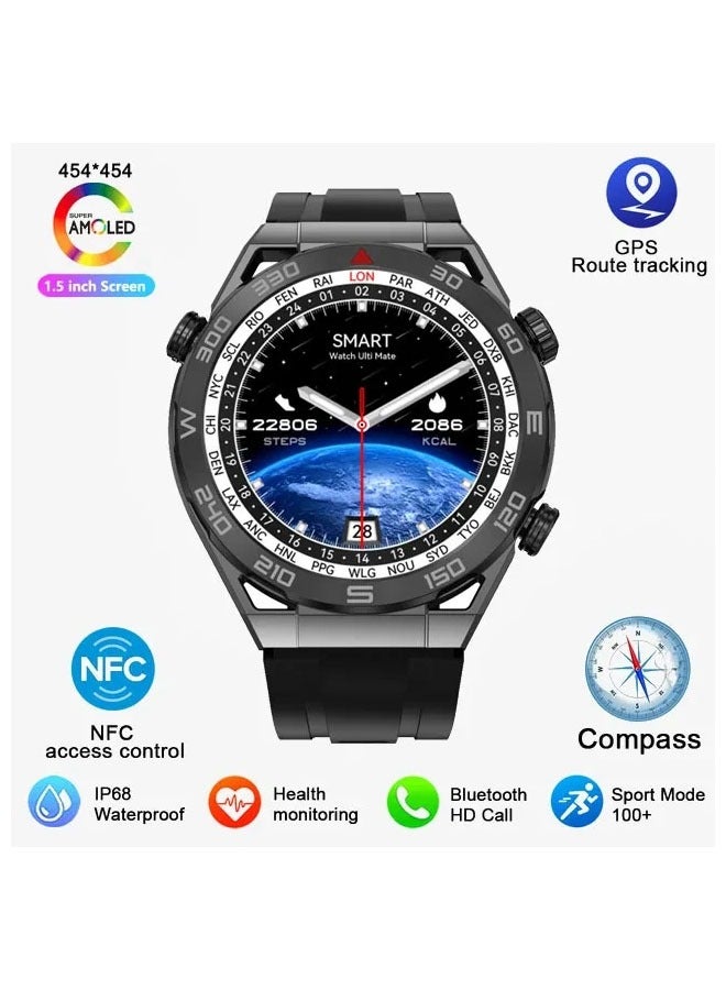 BSNL WISME Smart Watch Heart Rate Monitor BT Call 1.43inch Amoled Screen IP67 Waterproof NFC Sports Smartwatch for Men Women