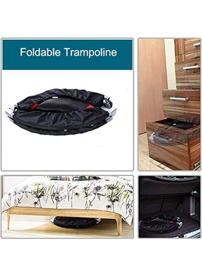 COOLBABY Adult Trampoline Mini Fitness Home Exercise Indoor Trampoline Adult Gym Motion Foldable Trampoline Exercise to Lose Weight Jump Bed 40 inc no handle