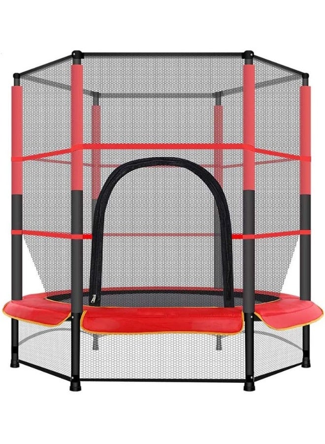 Rainbow Toys - 4 FEET Trampoline For Kids, Kids Trampoline Fitness Exercise Equipment Outdoor Garden Jump Bed Trampoline With Safety Enclosure