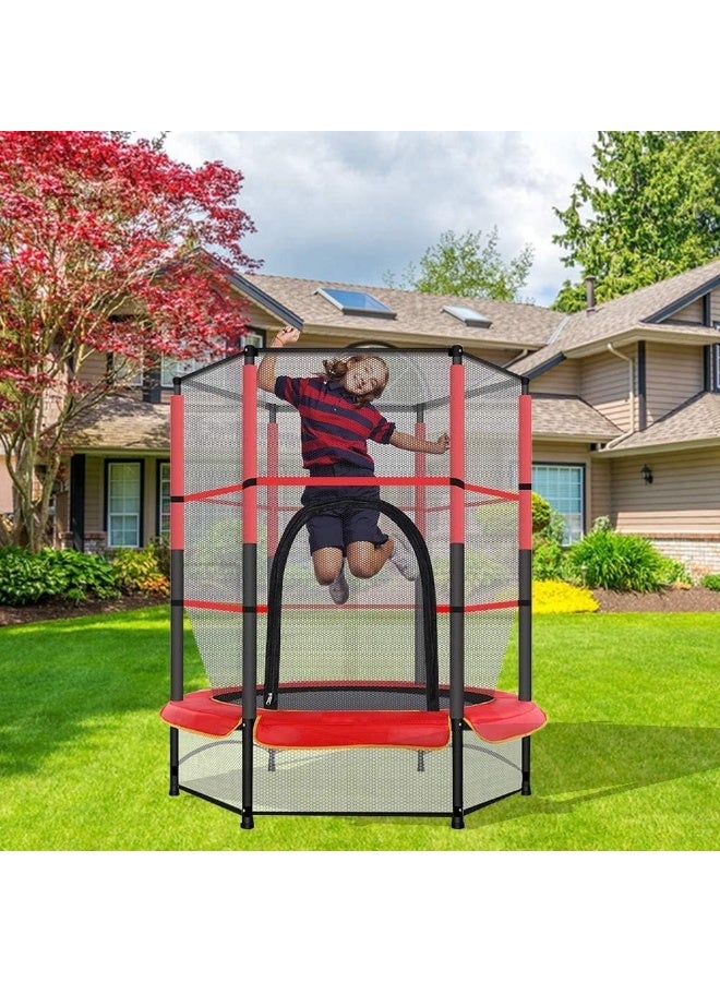 Rainbow Toys - 4 FEET Trampoline For Kids, Kids Trampoline Fitness Exercise Equipment Outdoor Garden Jump Bed Trampoline With Safety Enclosure