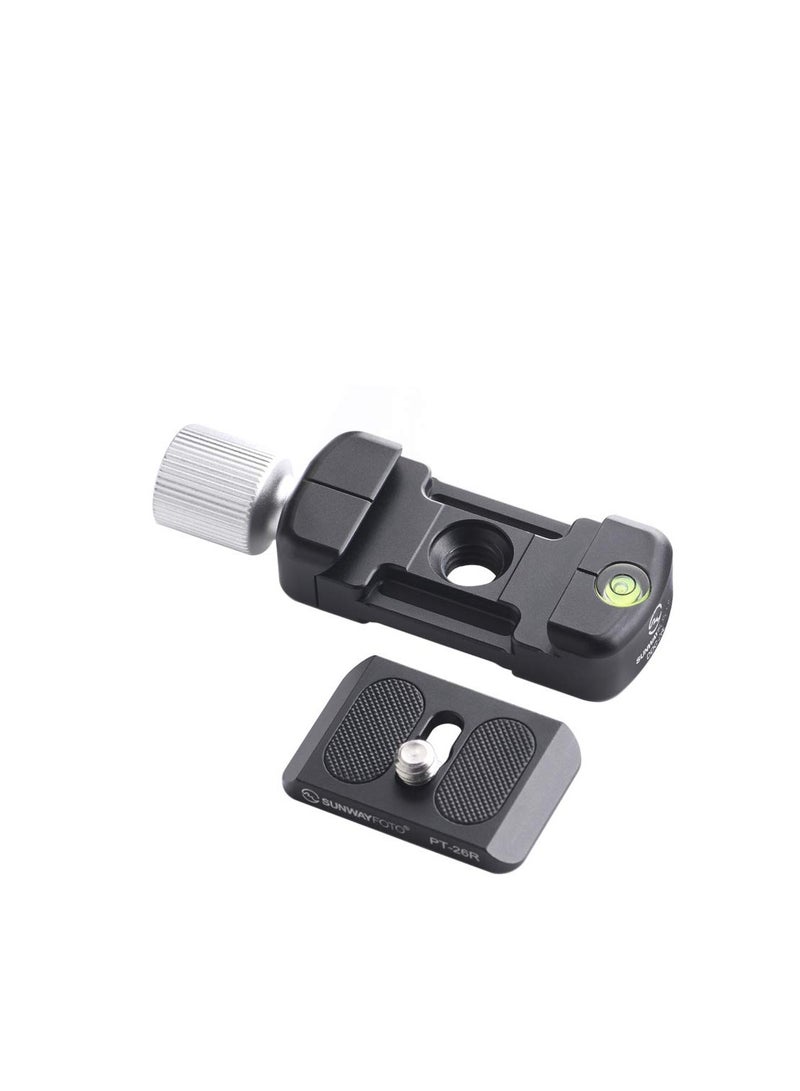 DDC - 26LT QR - Plate + Clamp Combo Compatible with Arca/ RRS QR Plate (26mm) Screw-knob Clamp Aluminum Material