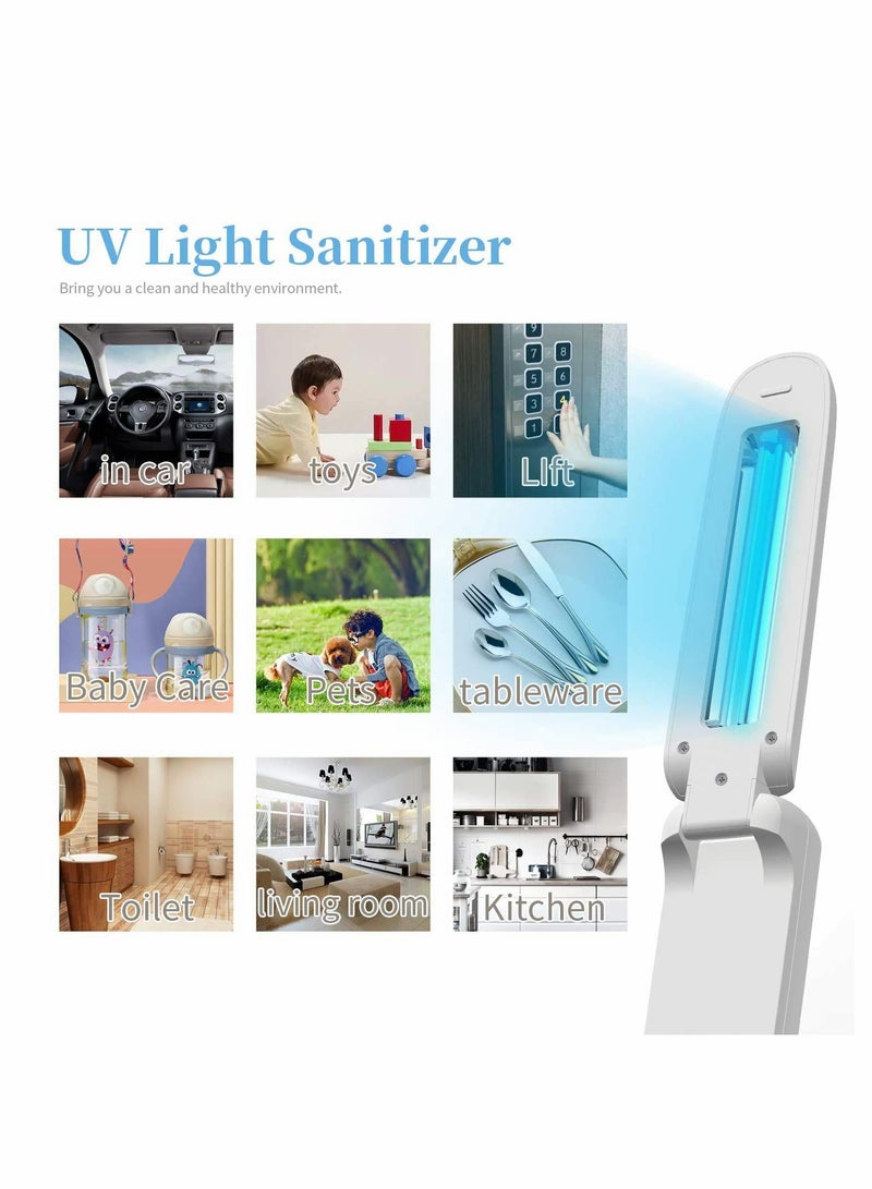 Portable UV Wand Sanitizer Machine, Handheld UV Light Sanitizer, for Household Travel Office Hotel Wardrobe Toilet Car Pet Area, Pack of 1