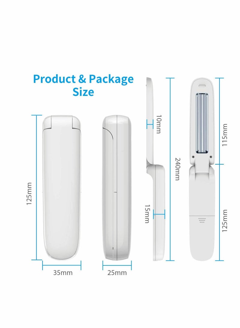 Portable UV Wand Sanitizer Machine, Handheld UV Light Sanitizer, for Household Travel Office Hotel Wardrobe Toilet Car Pet Area, Pack of 1