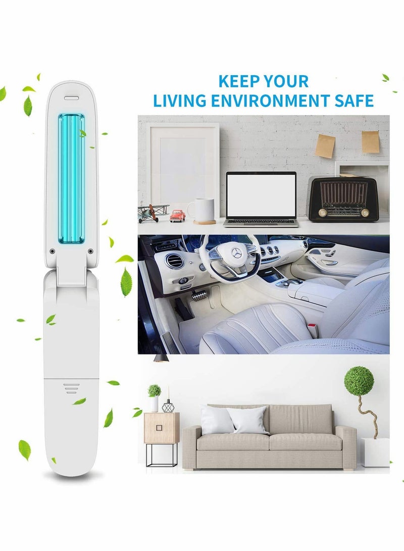 Portable UV Wand Sanitizer Machine, Handheld UV Light Sanitizer, for Household Travel Office Hotel Wardrobe Toilet Car Pet Area, Pack of 1