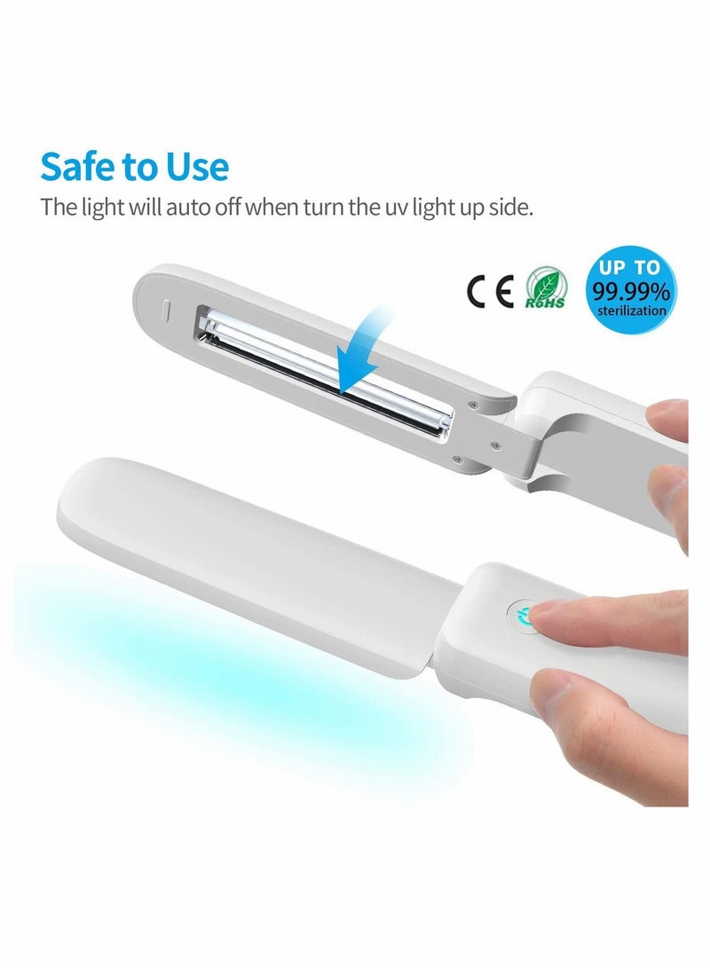 Portable UV Wand Sanitizer Machine, Handheld UV Light Sanitizer, for Household Travel Office Hotel Wardrobe Toilet Car Pet Area, Pack of 1