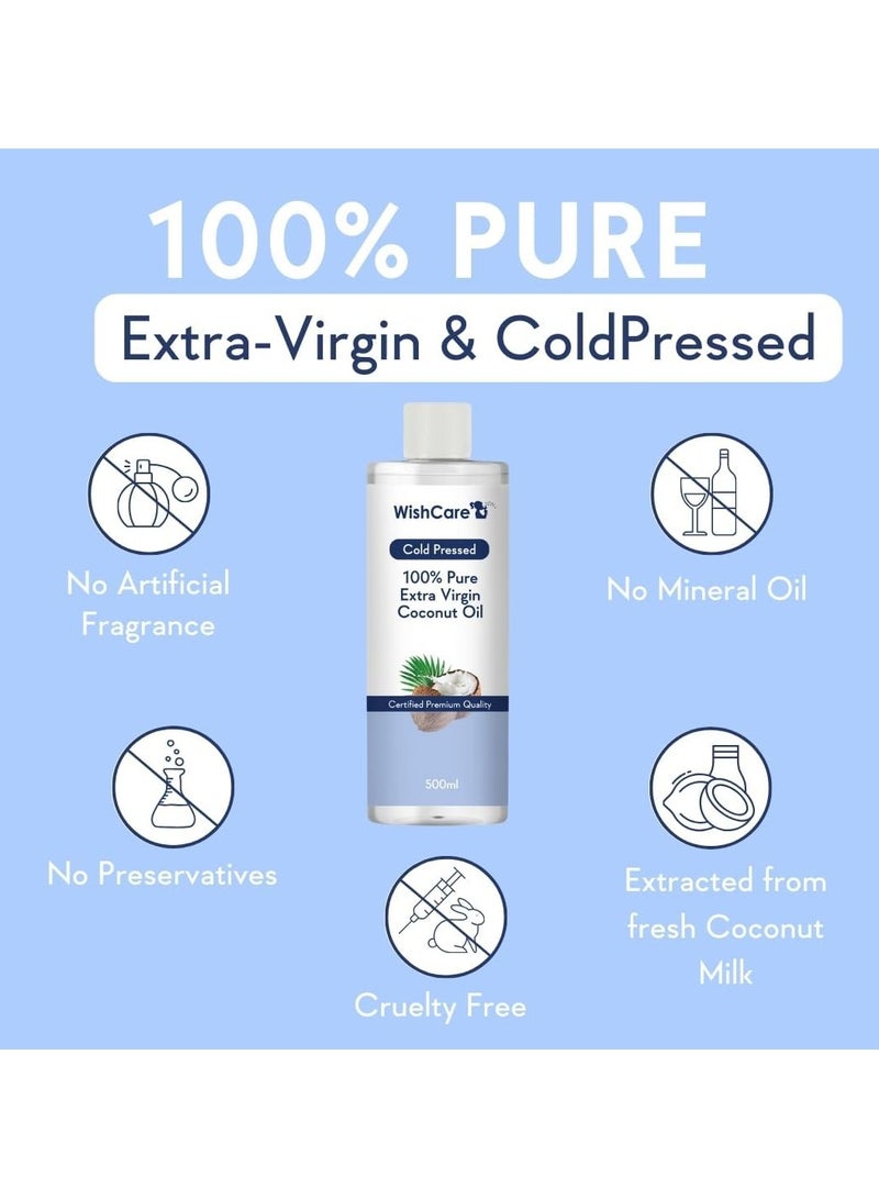 Wish Care Premium Cold Pressed Extra Virgin Coconut Oil 500 ml