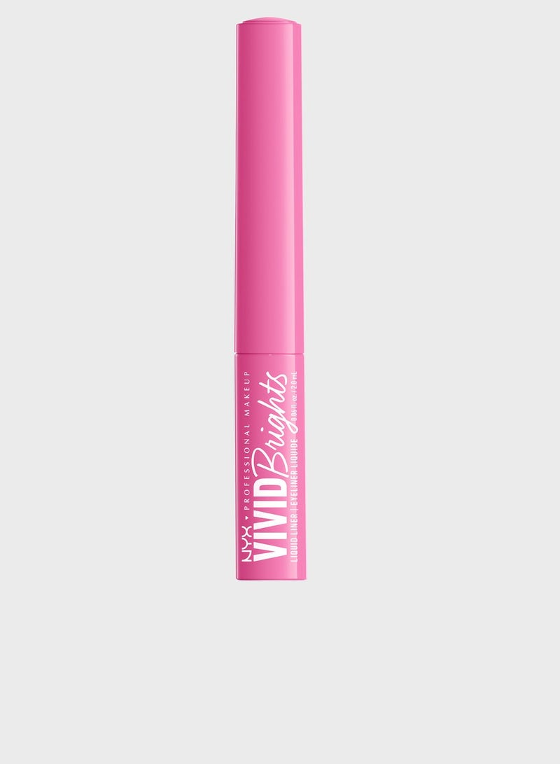 Vivid Brights Colored Liquid Eyeliner - Don't Pink Twice