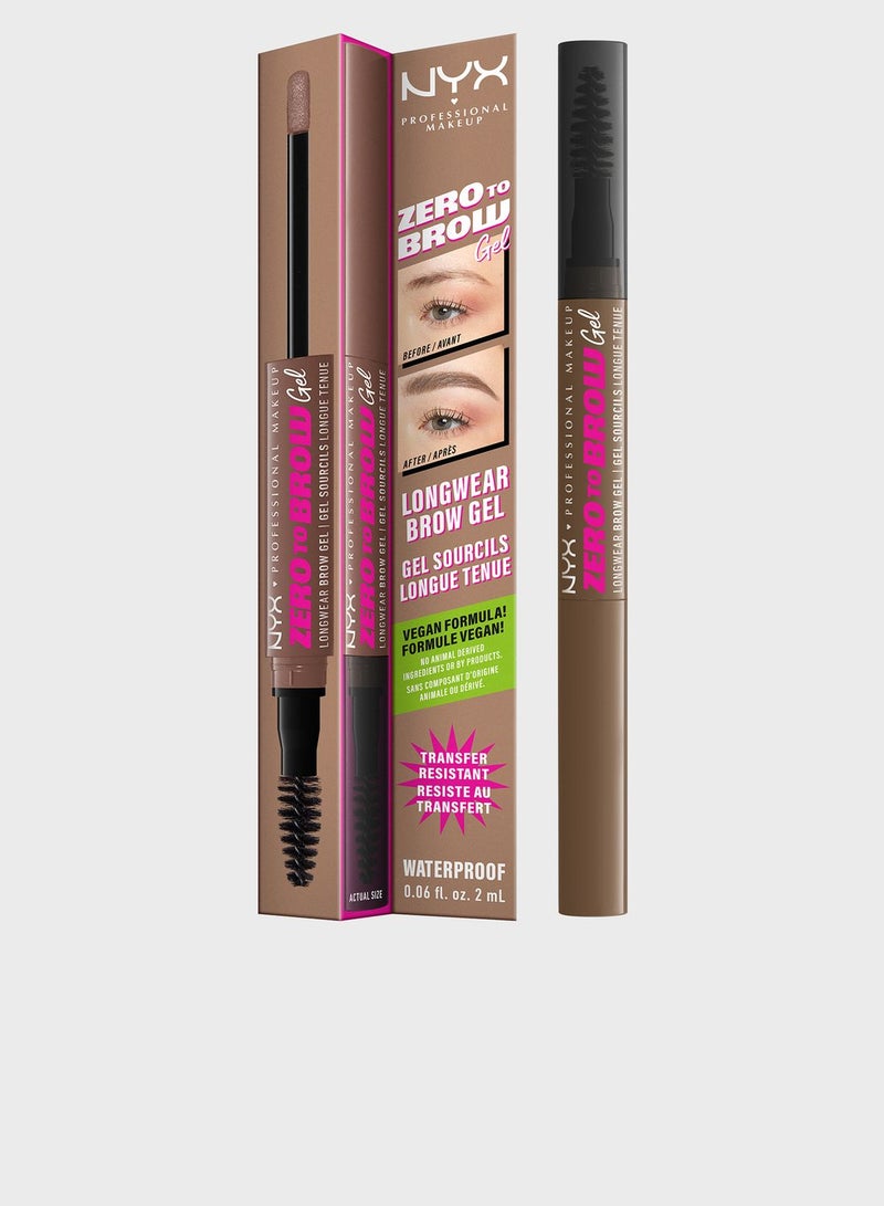 Zero To Brow Longwear Brow Gel - Ash Blonde