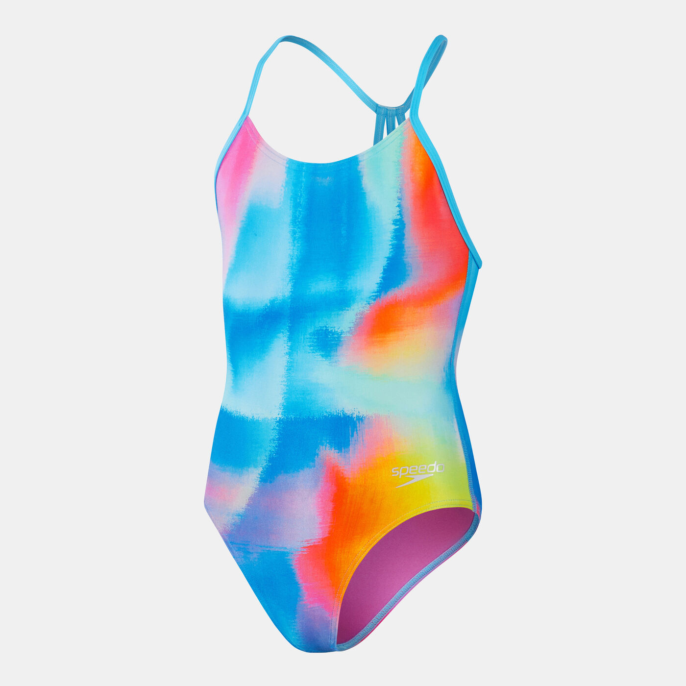 Kids' Allover Lane Line Back One-Piece Swimsuit