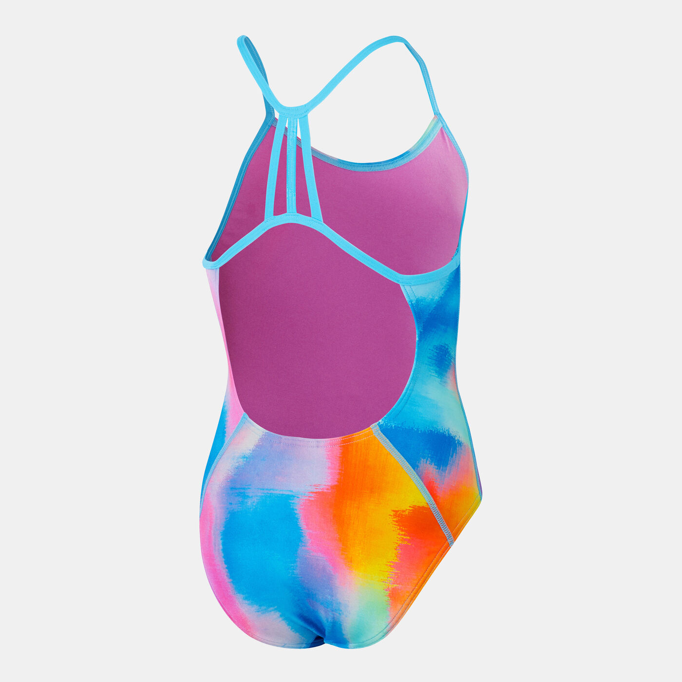 Kids' Allover Lane Line Back One-Piece Swimsuit