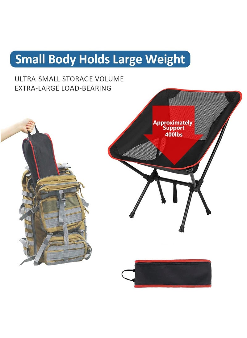 Lightweight Portable Folding Camping Chairs, Ultralight Compact Backpacking Chairs with Carry Bag for Outdoor Activities, Camping, Picnics, Fishing, Hiking, and More.