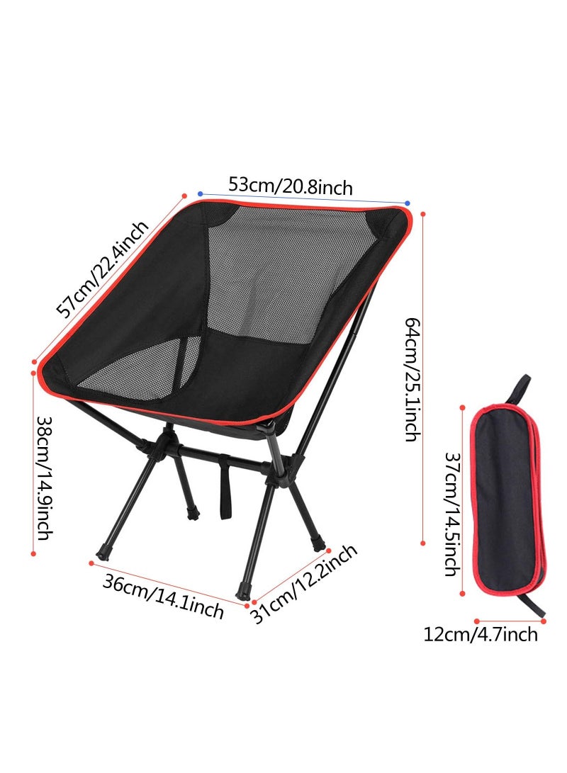 Lightweight Portable Folding Camping Chairs, Ultralight Compact Backpacking Chairs with Carry Bag for Outdoor Activities, Camping, Picnics, Fishing, Hiking, and More.