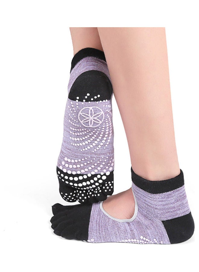 Pair Of Non-Slip Open Toe Yoga Socks With Grips 25.00*1.50*12.00cm
