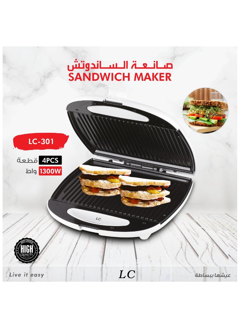 4 Pcs Electric Non Stick Sandwich Maker 1300 W