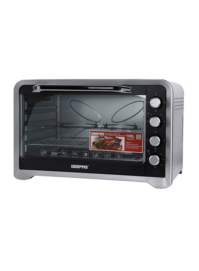 Electric Oven With Rotisserie and Convection 100 L 2800 W GO34027 Silver