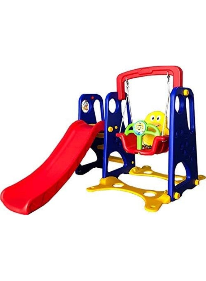 RBW TOYS 3 In 1 Slide Playset With Swing and Basket Ball Game