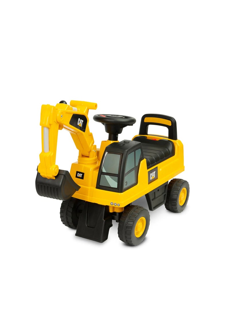 Toy Tractors for Kids Ride On Excavator Ride on Digger Kids Toy for Pretend Play with Anti-Slip Wheels, Rotatable Digging Bucket and Storage,Horn -Toddler Construction Truck