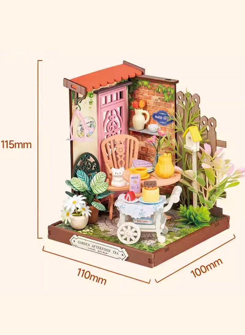 DIY Handmade Miniature Model Garden Afternoon Tea Assembly Art House