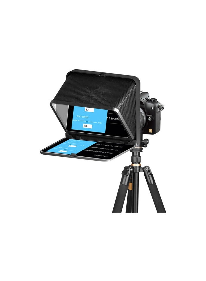 LENSGO TC7 Portable Teleprompter for Smartphones, Tablets & Select DSLR/Mirrorless Cameras