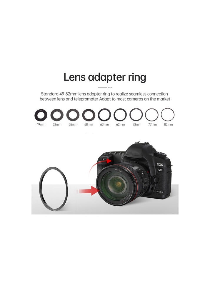 LENSGO TC7 Portable Teleprompter for Smartphones, Tablets & Select DSLR/Mirrorless Cameras