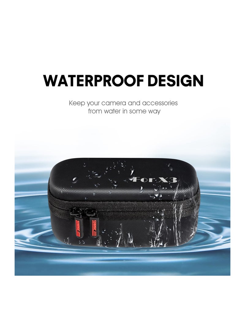 Carry Case for Insta360 X3, Waterproof Carrying Case Protective Travel Case for Insta 360 X3 One